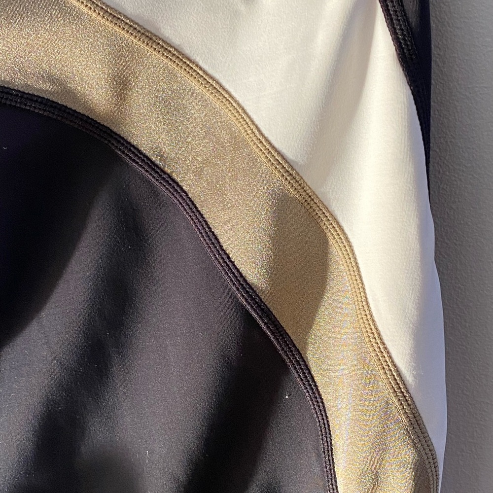 NWOT ALALA Black with Gold & White Leggings - Picture 5 of 8